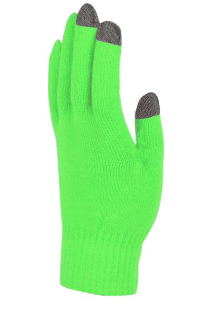 Peach Couture Vibrant Neon Touch Screen Knit Gloves in Bright Colors