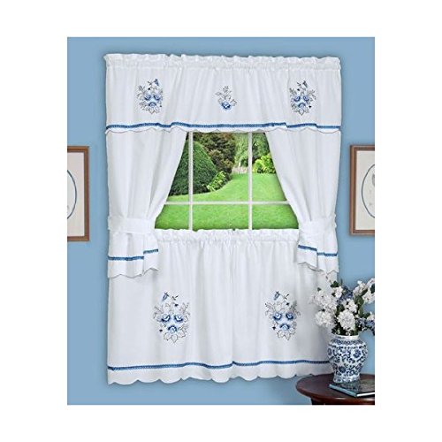 A1355-Cottage-Curtain-58x24-Blue-SM