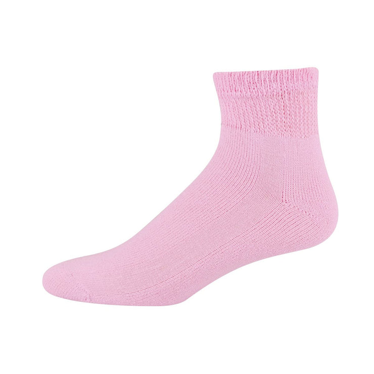 Comfortable Womens Long Diabetic Socks Pink 3-pack Size 9-11