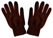 Unisex Warm Knitted Texting Gloves for Iphone Android Smart phones Touch screens Chocolate Brown