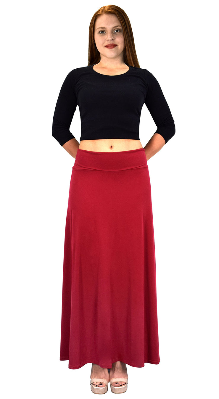 B3766-1075-Maxi-Skirts-Red-S-A