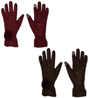 A7980-Nylon-Wmns-Gloves-2Pk-RdBrwn-JG