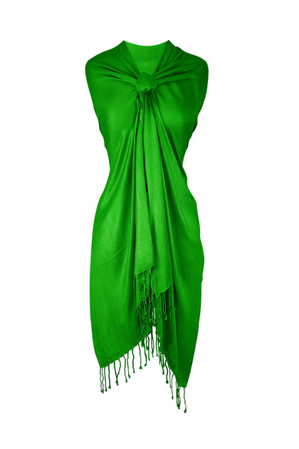 Green Pashmina Shawl Wrap Scarf for Women - Peach Couture Green Pashmina Shawl Wrap Scarf for Women - Peach Couture