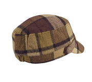 Plaid Cashmere Feel Insulated Cadet Hat and Scarf Set