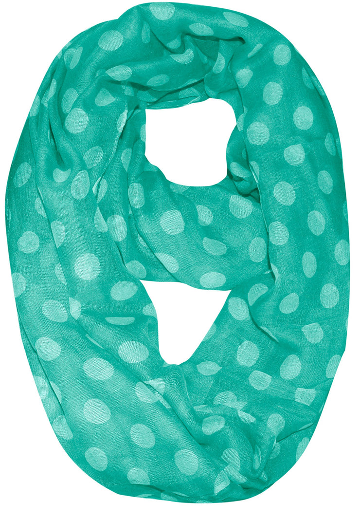 Best Of Both Worlds Polka Dot and Floral Sheer Infinity Scarf Loop