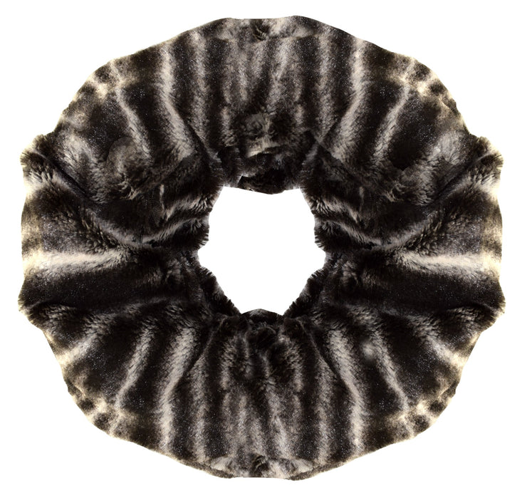 Faux fur Two Tone Plush Cowl Collar Infinity Loop Scarf