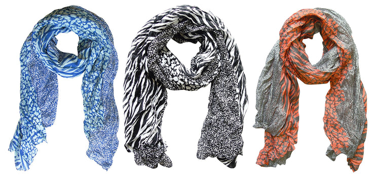 A3645-Leopard-Scarf-Blue-Whi-S