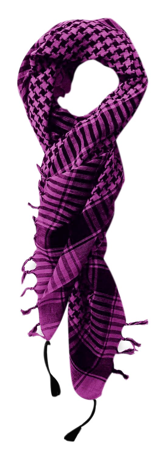 Peach Couture Chic Fashionable 100% Cotton Soft Unisex Shemagh Keffiyeh Scarf (Fuchsia)