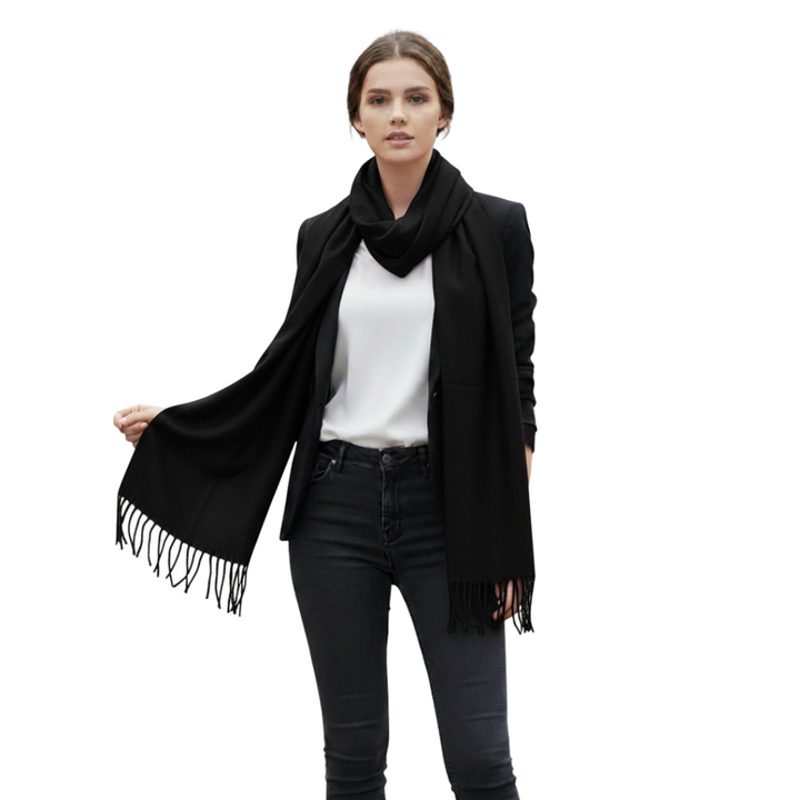Black Cashmere & Silk Shawl