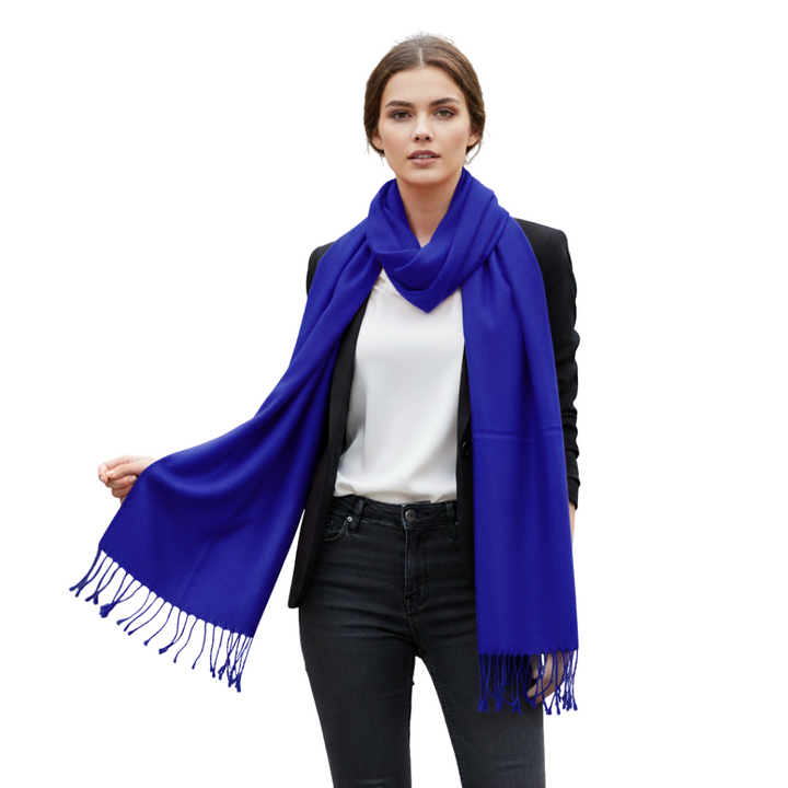 Blue Cashmere & Silk Shawl