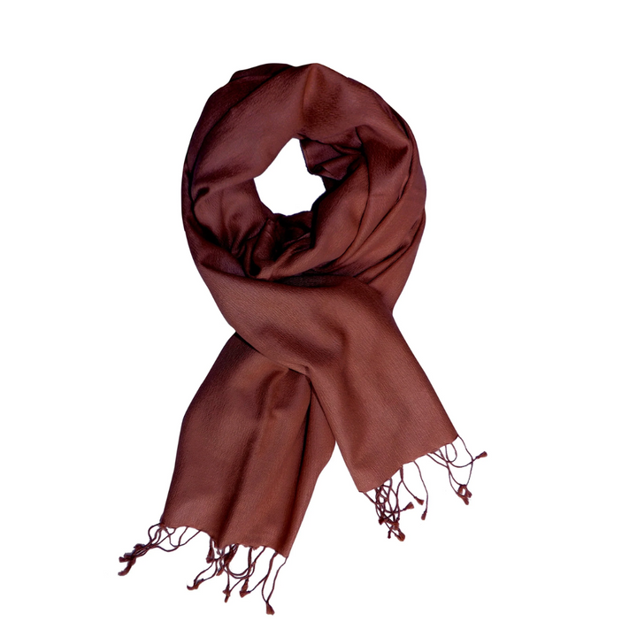 Chocolate Brown Cashmere & Silk Shawl