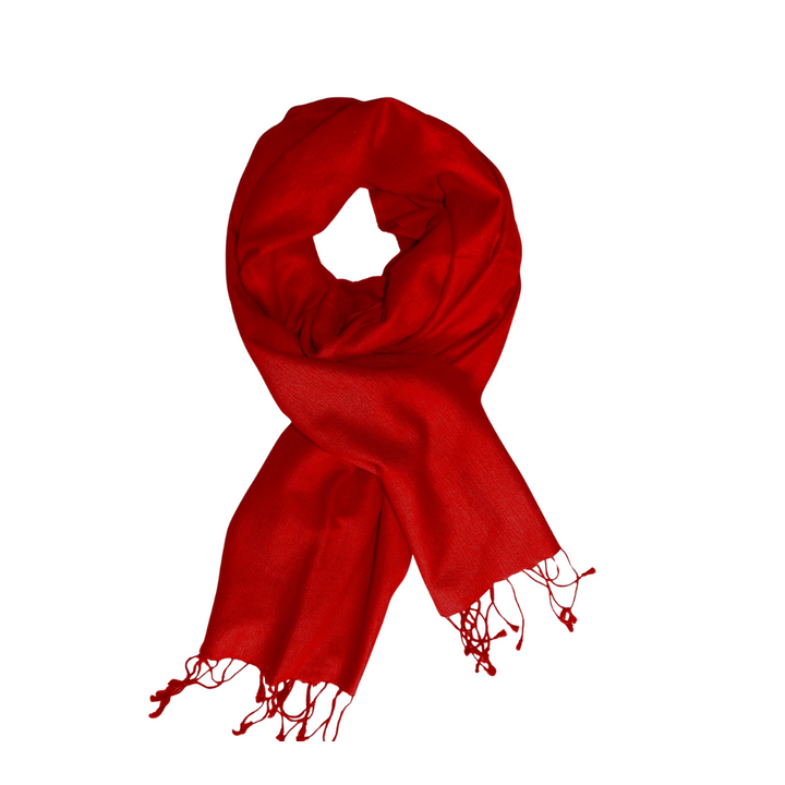 Red Cashmere & Silk Shawl