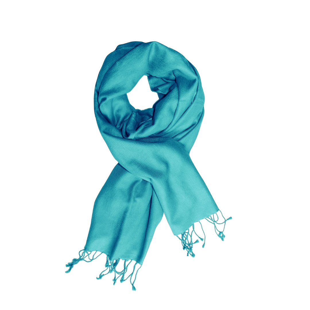 Turquoise Cashmere & Silk Shawl