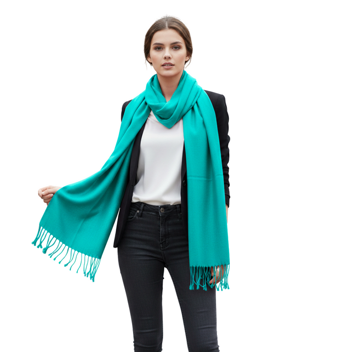 Turquoise Cashmere & Silk Shawl