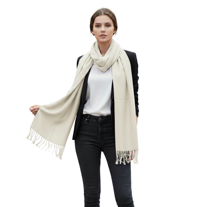Off-white Cashmere & Silk Shawl