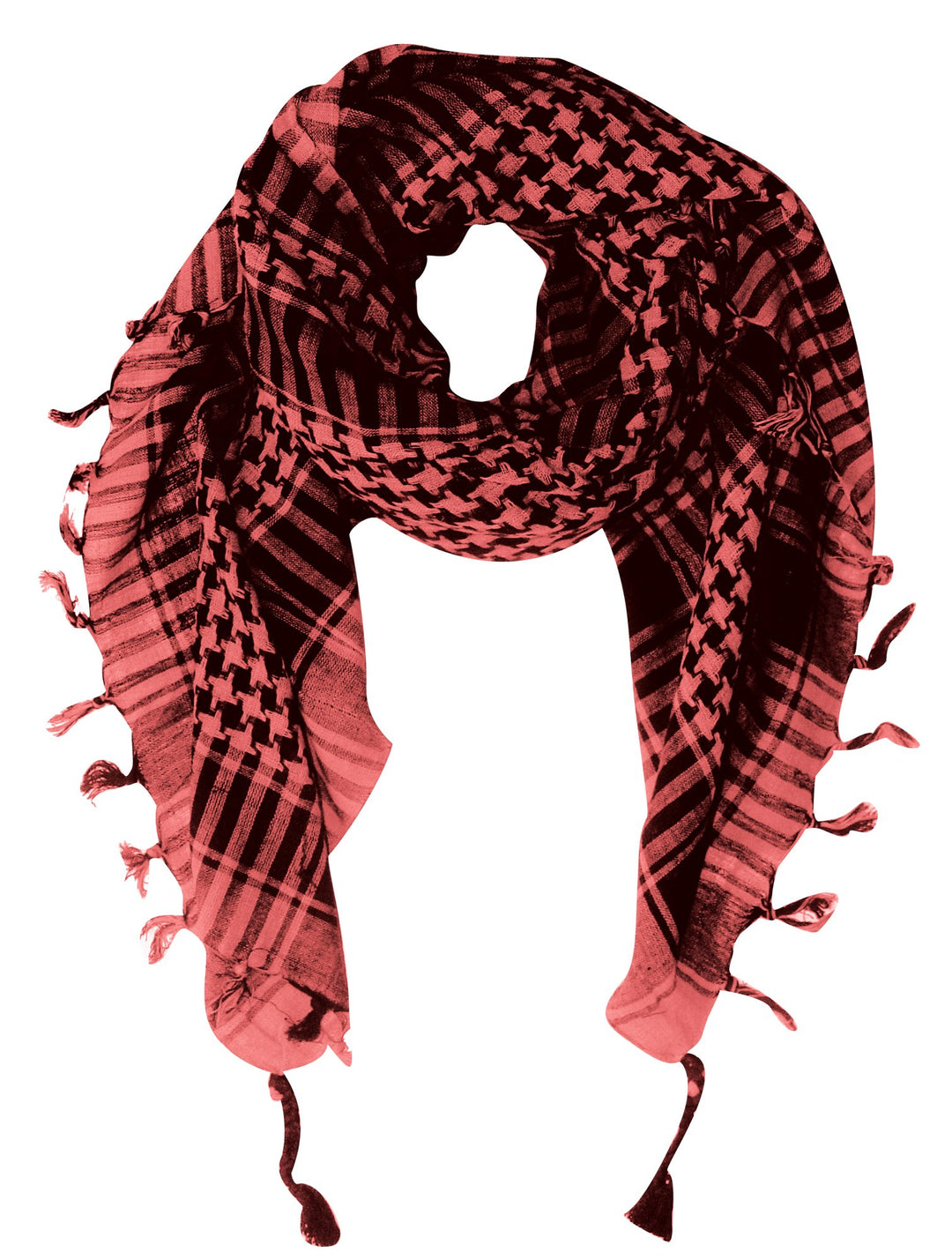 Peach Couture 100% Cotton Unisex Tactical Military Shemagh Keffiyeh Scarf Wrap Pink