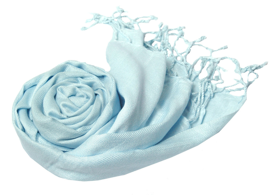 Peach Couture Baby Blue Pashmina Stole/Wrap
