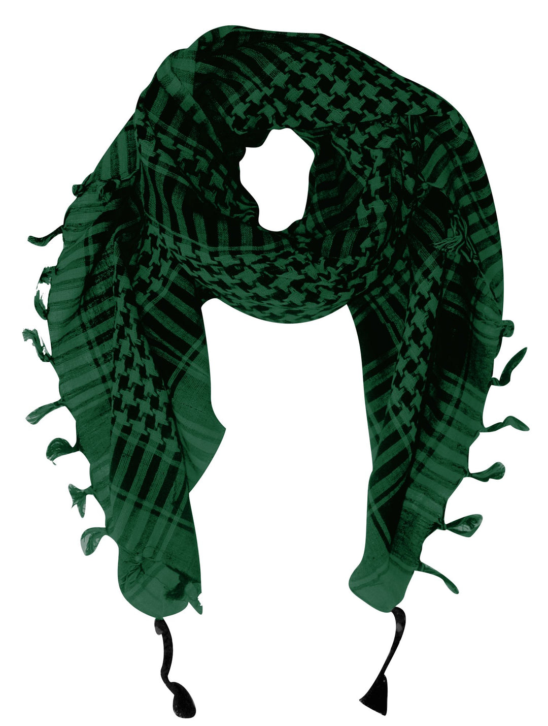 Peach Couture 100% Cotton Unisex Tactical Military Shemagh Keffiyeh Scarf Wrap Green