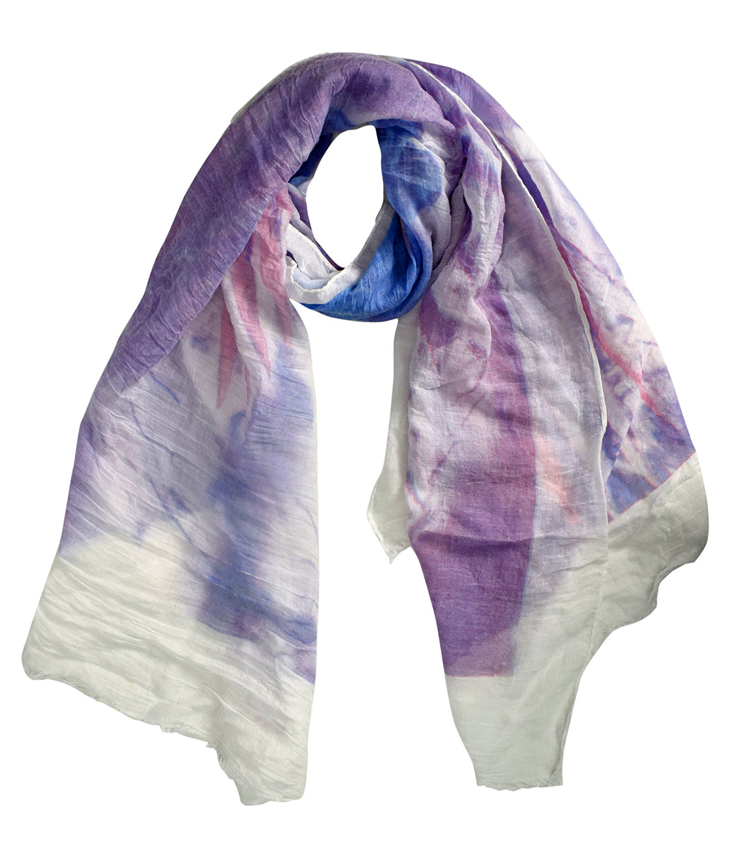 Peach Couture Modern Feather Floral Graphic Print Fringe Shawl Wrap Scarf Coral Purple