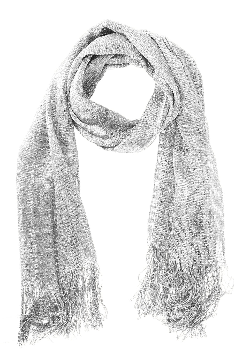 Reversible metallic paisley pashmina shawl with intricate patterns and fringe edges