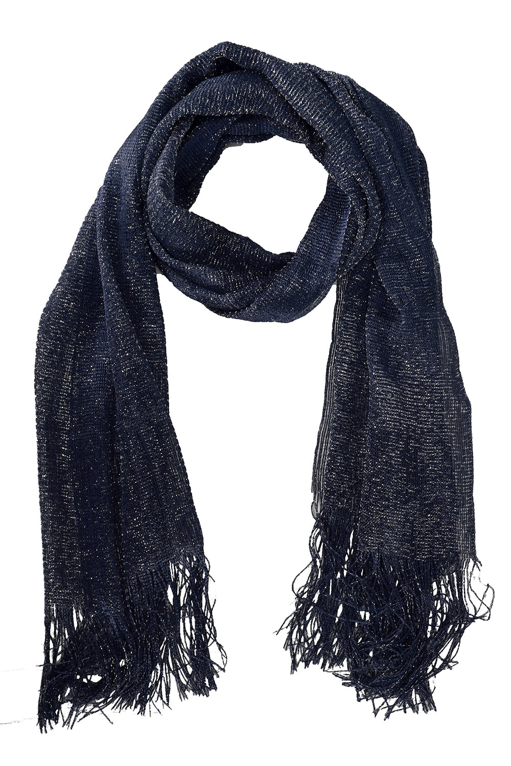 Reversible pashmina shawl featuring an intricate metallic paisley pattern with a soft silky texture and fringe edges