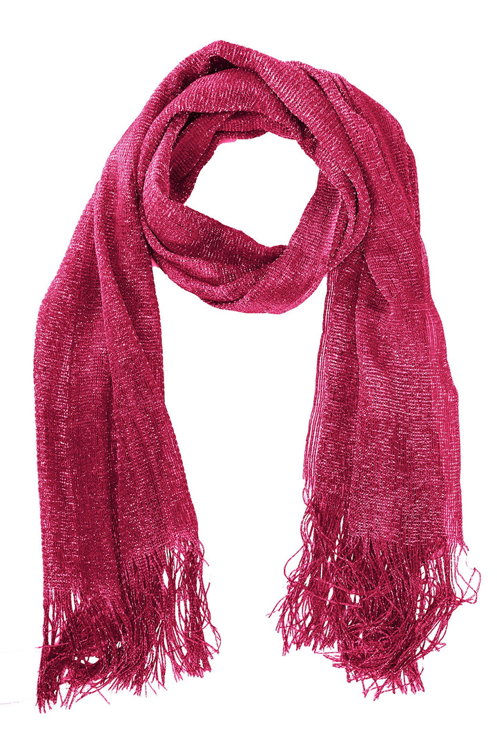 Sheer metallic shimmer mesh shawl wrap for women featuring a glitter sparkle finish and fringed edges
