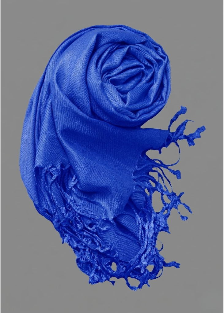 Royal blue pashmina shawl for women lightweight elegant wedding scarf wrap