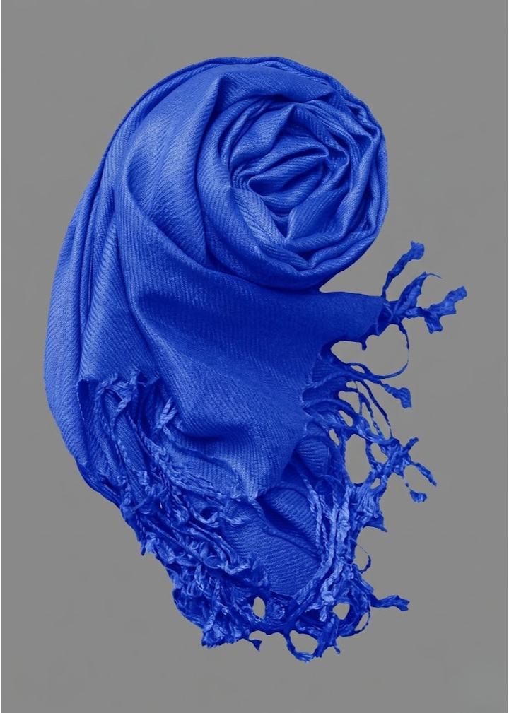 Royal blue pashmina shawl for women lightweight elegant wedding scarf wrap