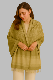 Thick 4 Ply Blanket Scarf Reversible Paisley Pashmina Thick Scarf Wrap Shawl Khaki/Tan