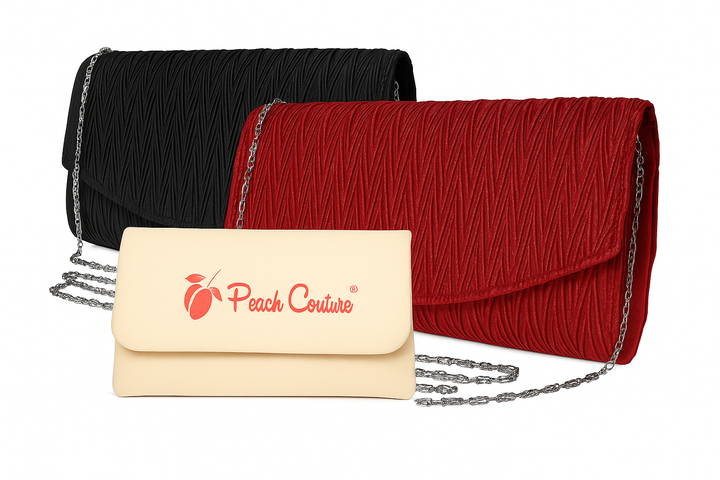 Vintage Satin Pleated Handbag Clutch