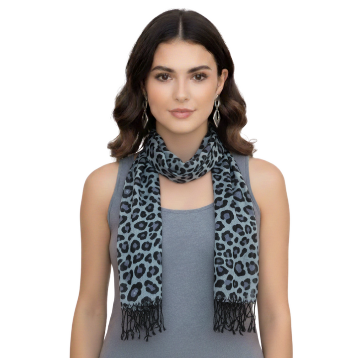 Giraffe Print Animal Pashmina Shawl