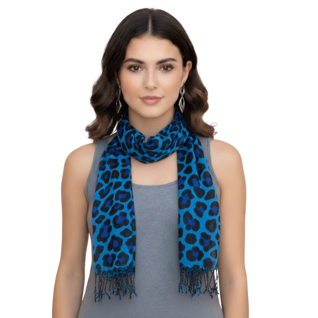 Giraffe Print Animal Pashmina Shawl