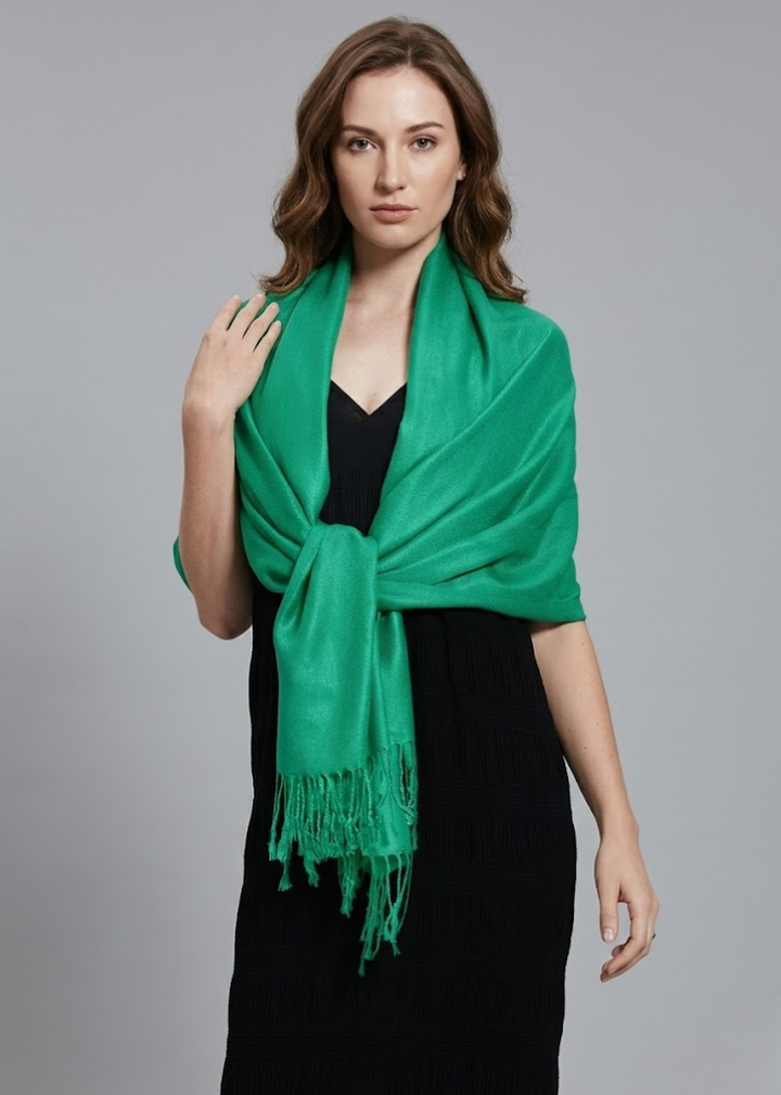 Teal pashmina shawl elegant soft wrap for weddings and special events
