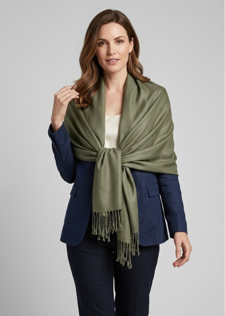 Grey pashmina shawl for women lightweight elegant scarf wrap office wear