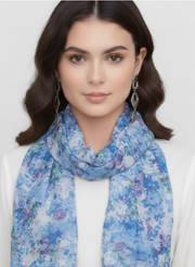 Hibiscus Floral Lightweight Summer Scarf