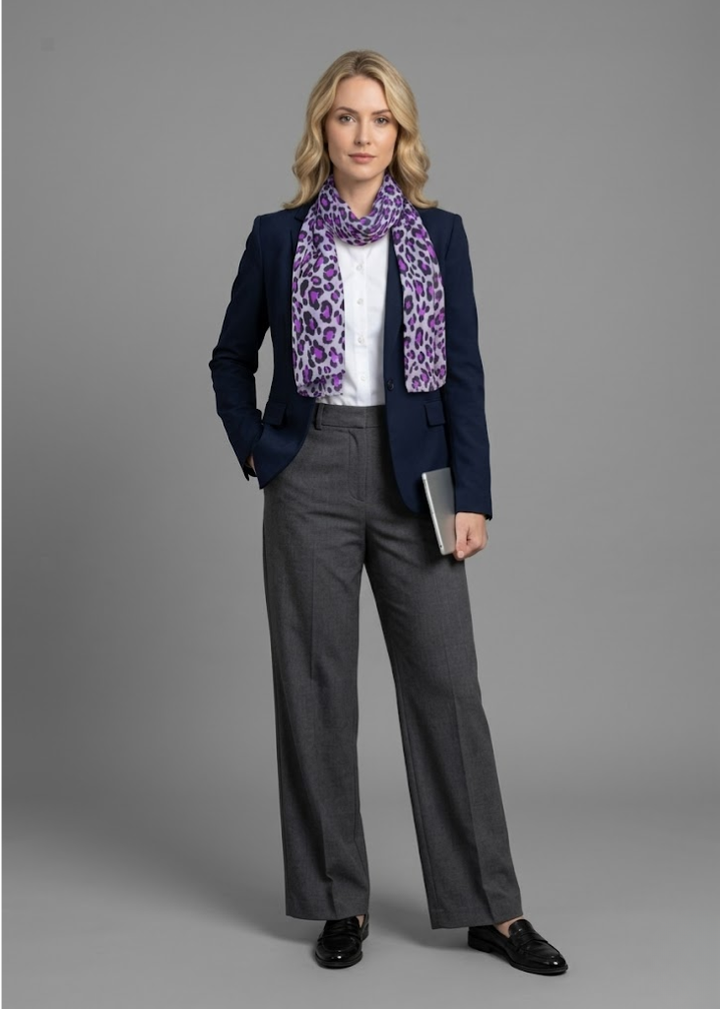 Peach Couture Trendy Women's Leopard Animal Print Crinkle Scarf wrap