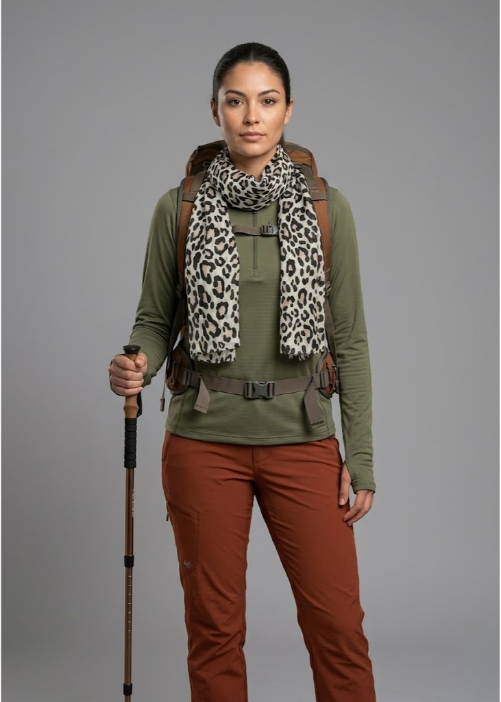 Peach Couture Trendy Women's Leopard Animal Print Crinkle Scarf wrap