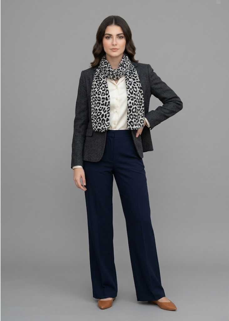 Peach Couture Trendy Women's Leopard Animal Print Crinkle Scarf wrap