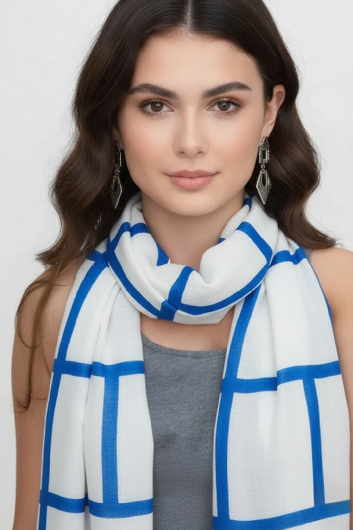 Lightweight Cotton Blend Scarf Shawl