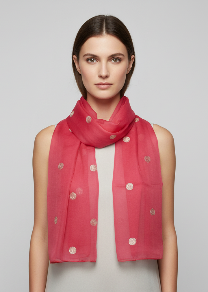 Hand-embroidered colorful floral patterns on a soft wool pashmina shawl with decorative fringe edges