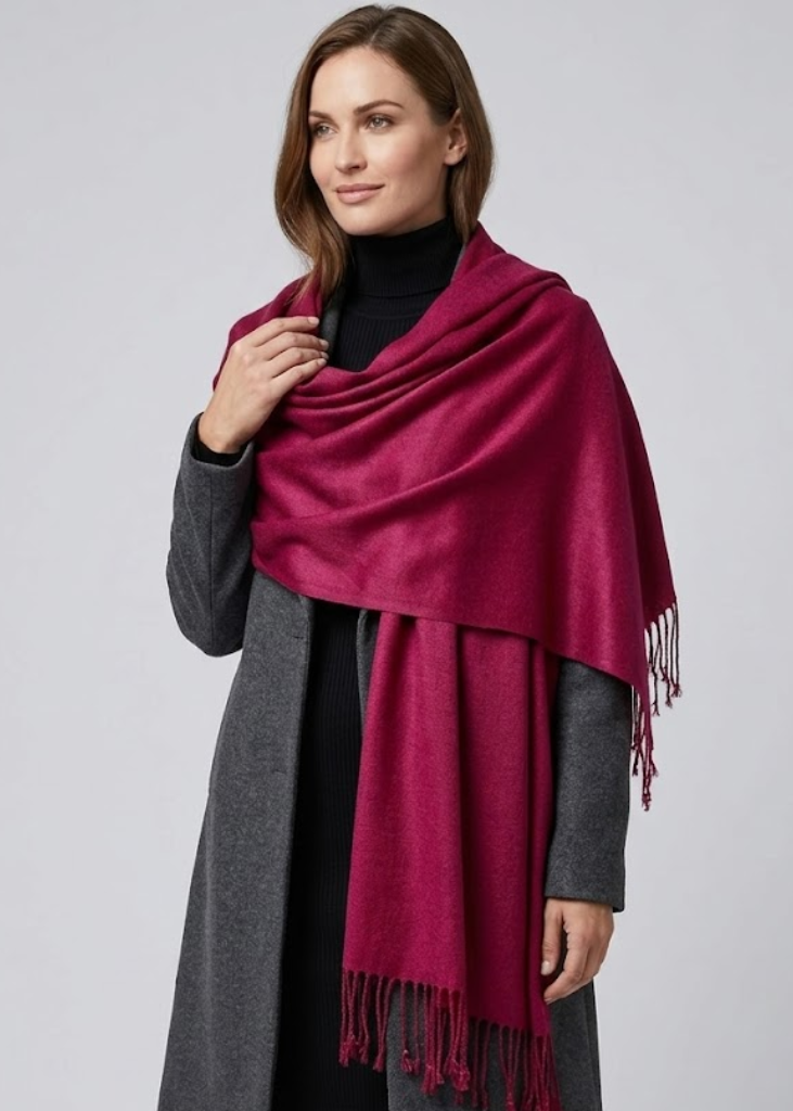 Merlot pashmina shawl elegant soft wrap for evening and formal events
