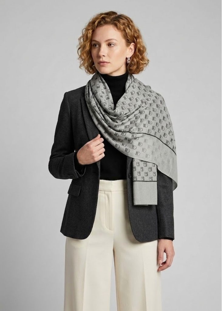 Peach Couture Summer Lightweight Soft Animal Bird Owl Printed Sheer Scarf Shawl