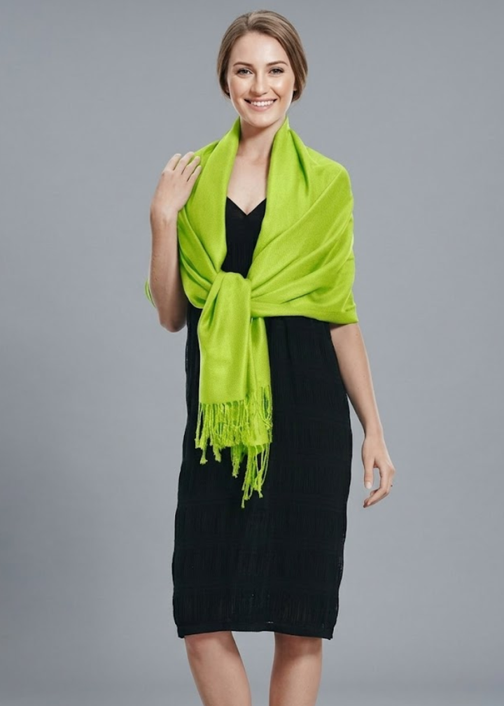Kelly green pashmina shawl soft lightweight wrap for special occasions
