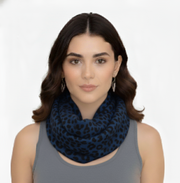 Women's Retro Fashion Two Tone Animal Print Infinity Loop Scarf