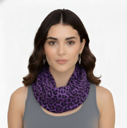 Women's Retro Fashion Two Tone Animal Print Infinity Loop Scarf