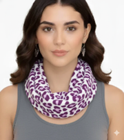 Women's Retro Fashion Two Tone Animal Print Infinity Loop Scarf