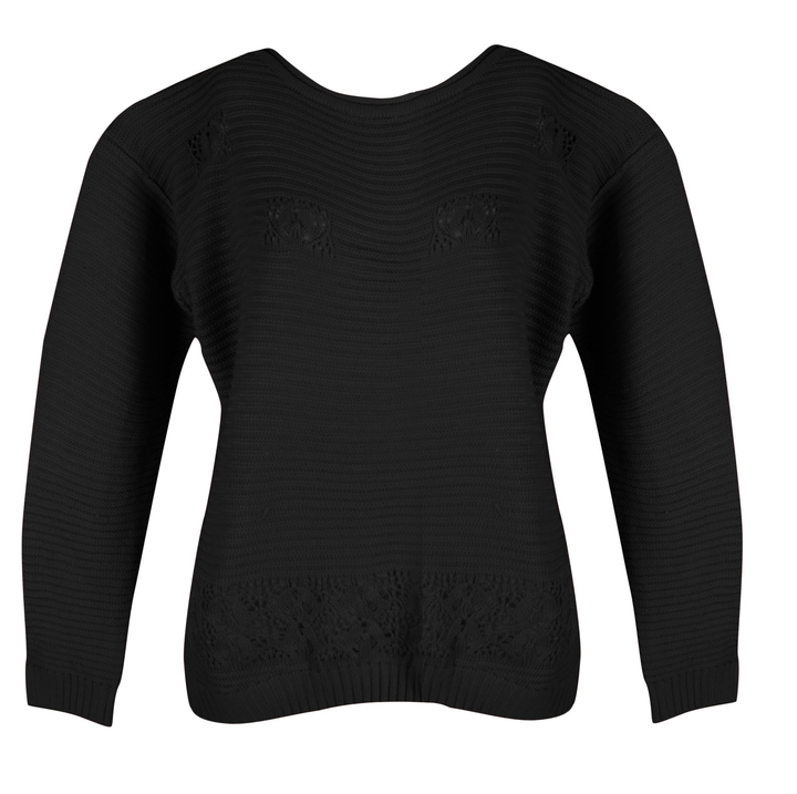 Peach Couture Womens Winter Hand Crocheted Long Sleeve Knitted Sweater - X-Large / Green