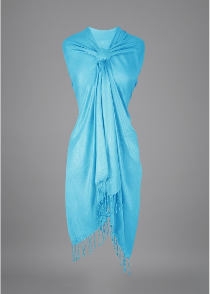 Turquoise pashmina shawl wrap for weddings and festive parties