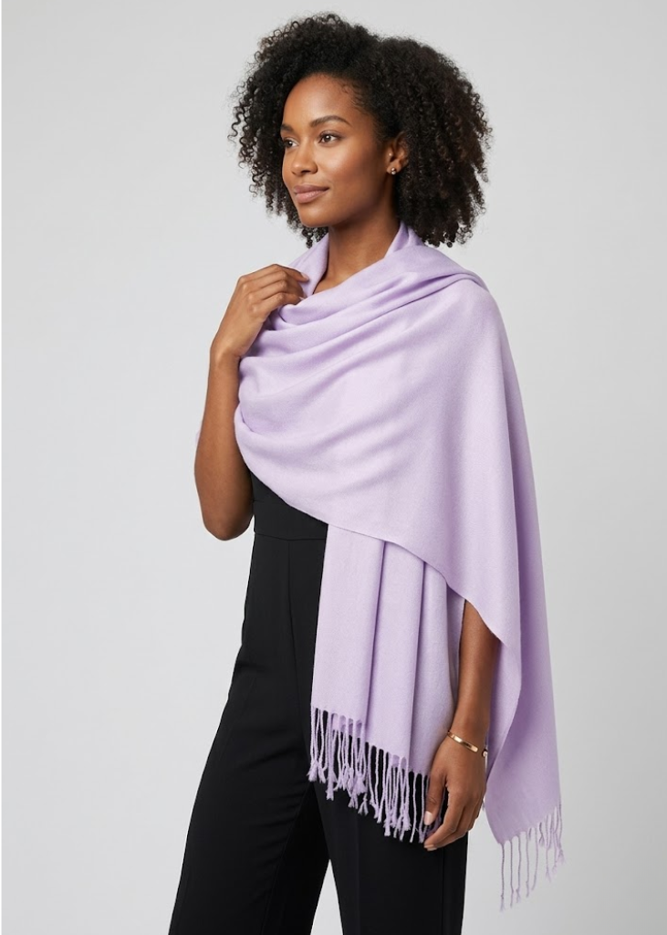Ice lavender pashmina shawl wrap for women lightweight scarf summer accessories