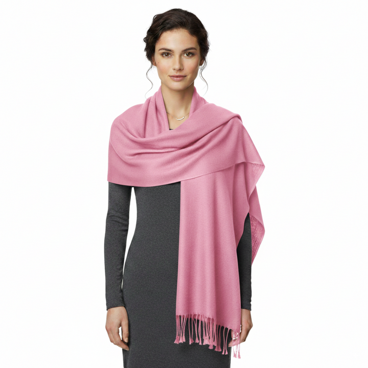 Baby Pink Pure Pashmina Wool Shawl